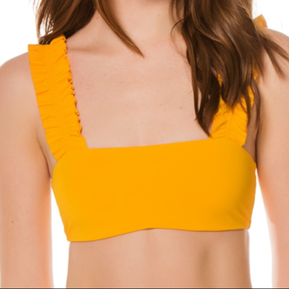 Onia x We Wore What Como Bikini Top Black